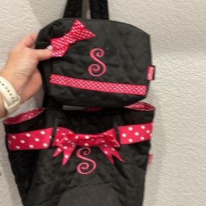 Initial “S” Bag and Make up Bag
